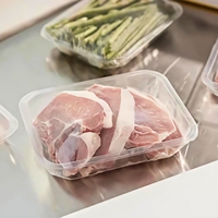 Barquettes jetables en plastique pour la réfrigération et la présentation de viandes, légumes, poivrons, bœuf, poulet