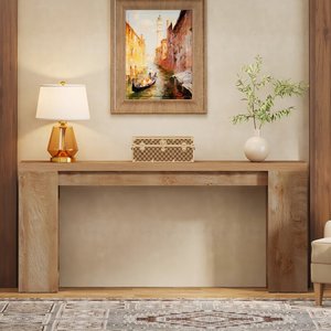 <span class=keywords><strong>Console</strong></span> en <span class=keywords><strong>bois</strong></span> massif de luxe léger Wabi Sabi, meuble d'entrée moderne, buffet mural pour salon, maison d'hôtes, hôtel, décoration de hall - Product Image 3