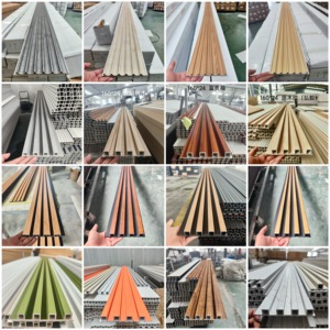 Panneau rainuré WPC à lattes aléatoires, design décoratif intérieur, composite <span class=keywords><strong>bois</strong></span> écologique, solution imperméable et durable, panneau mural WPC - Product Image 2