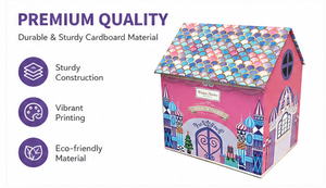 Custom Pink Castle House Shaped Advent <b>Calendar</b> Box with Roof Rigid Cardboard Christmas Blind Box Mystery Packaging for Gift - Product Image 4
