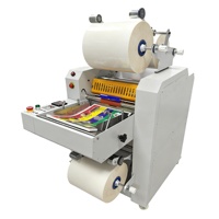 Machine à plastifier automatique double face BFT-390A 350 mm avec contrôle de température double, alimentation automatique et découpe automatique en rouleau