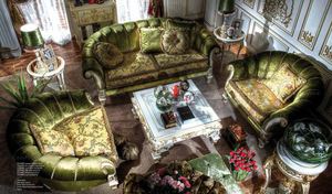 Bộ Sofa Cổ Điển Bằng Gỗ + Vải Đỏ Sang Trọng Bộ Sofa Cổ Kiểu Pháp - Product Image 5