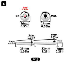 Metall Pferd Eye Stick BDSM Harnröhre männliche Keuschheit Gerät Edelstahl männlich BDSM Paar Training alternative Sexspielzeug Großhandel - Product Image 4
