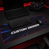 Tapis de jeu hybride Speed and Control XXL en caoutchouc naturel avec bord cousu, haute performance, tapis de souris Esports Pro, tapis de bureau pour clavier