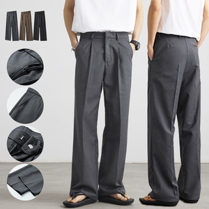 <span class=keywords><strong>กางเกง</strong></span>สูททรงจีบสำหรับผู้<span class=keywords><strong>ชาย</strong></span>, <span class=keywords><strong>กางเกง</strong></span>ขายาวลำลองทรงหลวมร้อยชุดสำหรับผู้ชายเวอร์ชั่นเกาหลี - Product Image 1