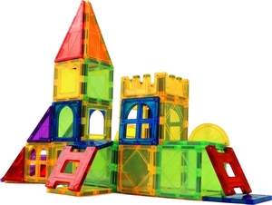 Noel hediyesi manyetik yapı taşları Set çocuklar için <span class=keywords><strong>100</strong></span> adet manyetik fayans oyuncak - Product Image 3
