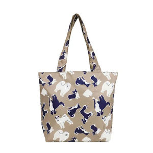 Sac fourre-tout personnalisé pour femme avec double impression motif chat et fleurs, sac à bandoulière, vente en gros - Product Image 2