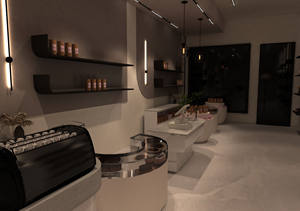 Boutique de confiserie haut de gamme Retron, design d'espace complet, comptoirs personnalisés, éclairage LED hygiénique, chocolat écologique - Product Image 6