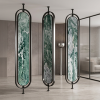 Paravent décoratif zen en acier inoxydable 304 découpé au laser, séparateur de pièce, panneau mural méditatif et apaisant pour mariage et hôtel