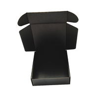 Boîte pliante en carton ondulé noir, emballage durable en PPWR recyclé, logo personnalisé, boîte d'expédition express pour vêtements et chaussures
