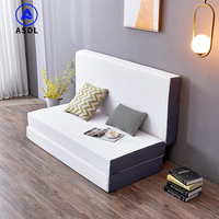 Dreifach gefaltete Matratze für Boden und Reisen mit abnehmbarer Bucht Faltbare Matratze Memory Foam Matratze