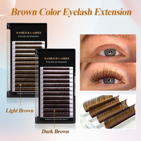 Extension de cils bruns cd Curl 0.03 0.05 0.07 0.10 0.15 Extension de cils classiques brun foncé Pbt