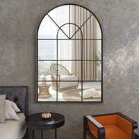 Grand miroir mural de jardin à cadre en fer, style gothique, classique, vintage, décoratif, rétro, moderne, pour hôtels, antique