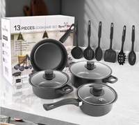 Ensemble de 13 ustensiles de cuisine antiadhésifs durables de qualité supérieure, multifonctionnels, comprenant une marmite à soupe, une casserole à lait et une poêle en pierre Maifan pour la maison