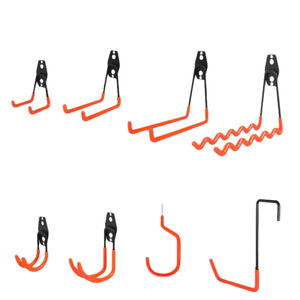 Heavy Duty Wall Mounted Garage <b>Hooks</b> Orange Black Corner Shape Storage <b>Hooks</b> For <b>Tools</b> Pipes Garden Patio Use - Product Image 5