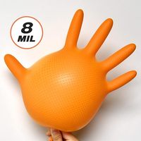 Gants de mécanicien robustes, jetables, sans poudre, en nitrile pur, avec adhérence diamantée
