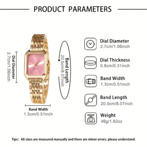 <span class=keywords><strong>Montre</strong></span> à quartz <span class=keywords><strong>rectangulaire</strong></span> en alliage pour <span class=keywords><strong>femme</strong></span>, style Ins, tendance transfrontalière, simple et polyvalente pour étudiantes - Product Image 5