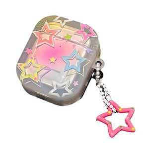 Étui étoiles peintes dégradées à la mode pour AirPods 1/2/3/4/Pro2 coque d'écouteur sans fil mince avec un design élégant - Product Image 5