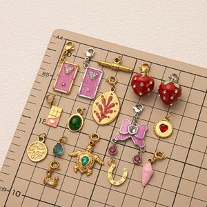 ของตกแต่งเคลือบเงาแบบน่ารัก |   จี้ห้อยทำจากสแตนเลสสตีลเคลือบทอง 18K PVD สำหรับทำเครื่องประดับ DIY |   กันน้ำ ป้องกันอาการแพ้ และทนทาน - Product Image 3