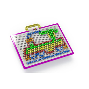 Juego de Rompecabezas Educativo Creativo de 272 Piezas con Estuche de Transporte, Tablero de Clavijas y Mosaico para Niños de 3+ Años - Product Image 1