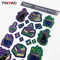Hoja de Pegatinas Personalizadas con Diseño Dark Academia, Pegatinas Estéticas Vintage de Vinilo Impermeable para Diario, Regalo