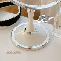 Miroir double face grossissant avec cœur de fille Miroir de maquillage pour la maison Miroir de maquillage pour étudiant français Miroir rétro classique de luxe léger