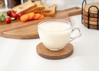 Sous-verres en bois d'acacia pour boissons, Protection de table avec support, ensemble de 6 sous-verres antidérapants pour la maison et le bureau