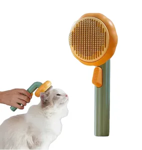 도매 뜨거운 판매 스테인레스 스틸 애완 동물 브러쉬 샤워 해바라기 모양 푸시 바닥 청소 도구 애완 동물 고양이 개