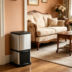 <span class=keywords><strong>Poubelle</strong></span> <span class=keywords><strong>de</strong></span> <span class=keywords><strong>tri</strong></span> des déchets en acier inoxydable écologique à double couche pour l'intérieur <span class=keywords><strong>de</strong></span> la maison avec couvercle - Product Image 4