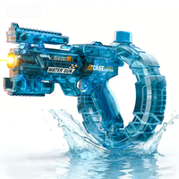 Pistolet à eau électrique automatique avec anneau collecteur d'énergie, déformation par liaison mécanique, effets lumineux, grande capacité, jouet aquatique