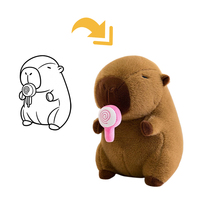 Peluche personnalisée Capybara avec sucette, jouet en peluche doux et kawaii avec votre propre image, cadeau pour enfants