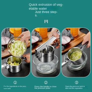 Pommes de terre Ricer acier inoxydable Masher pomme de terre fruits légumes bébé nourriture presse-agrumes presse outil de cuisine 3 disques de Ricing <span class=keywords><strong>passoire</strong></span> à légumes - Product Image 4