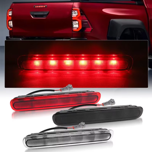 Nouveau feu stop LED arrière central (3ème feu stop) 6V 3000 Lm <span class=keywords><strong>rouge</strong></span> fumé avec lentille transparente pour Toyota HILUX Vigo 2005-2014 Référence OE 81570-0K080 - Product Image 2