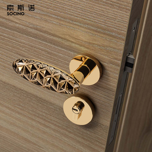 PVD Altın Kaplama Modern Lüks Çinko Alaşımlı Çok Satan Kapı Kolu Seti Yüksek Kaliteli Villa, Oturma Odası ve Otel Kullanımı İçin Kapı Kolları - Product Image 6