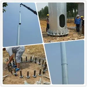 Telecom Monopole Manufacturer Gsm Antenna Pole Bts Telecom Steel Monopole Road Tower