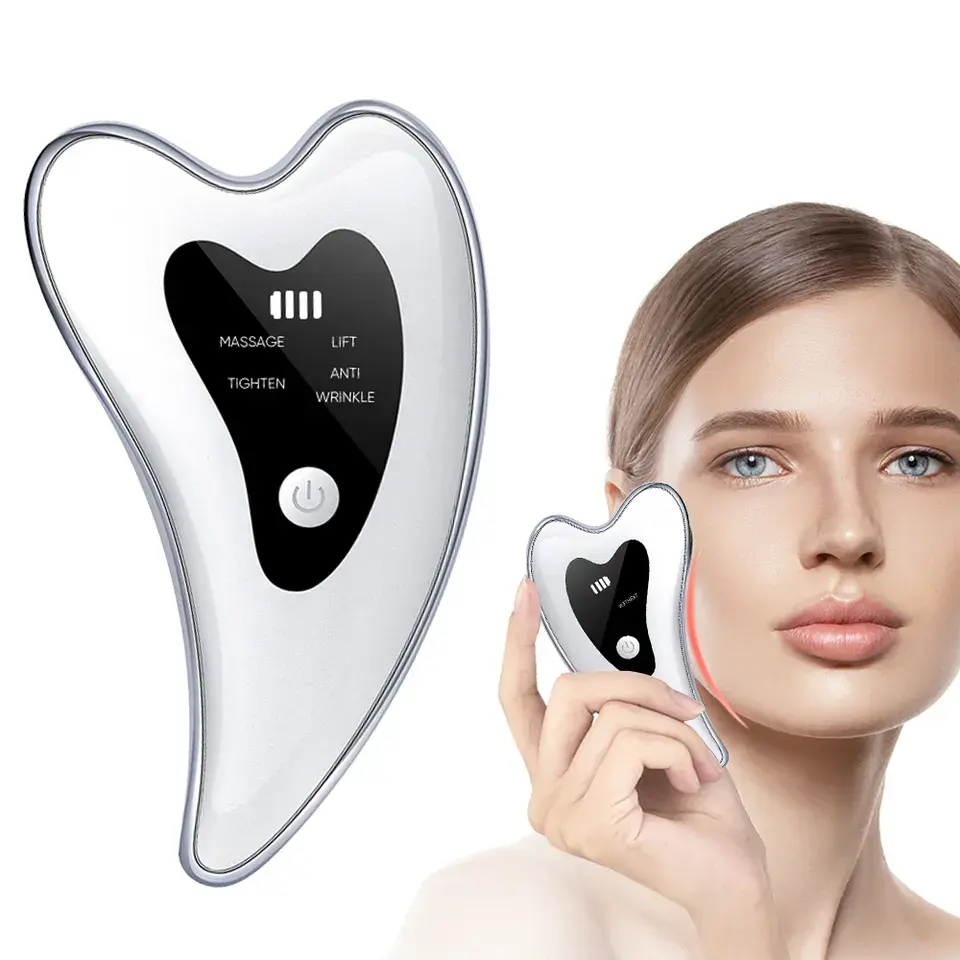 Trending 2023 New Arrivals Facial Massager Skin Rejuvenation Face Wrinkle Remover LED Light Neck Lift Device Electric Gua Sha