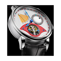 Montre mécanique tourbillon pour homme, étanche, avec affichage de la date, boîtier en acier inoxydable personnalisé, fabrication en série