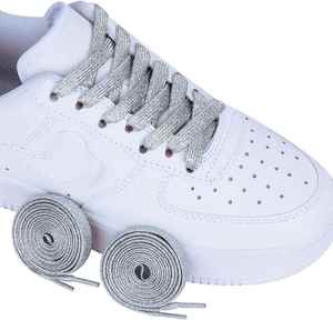 Cordones de Zapatos Runtong SL-A1032 de 10 mm, Planos, Brillantes, Metálicos, Coloridos, de Poliéster, al por Mayor y a Bajo Precio - Product Image 1