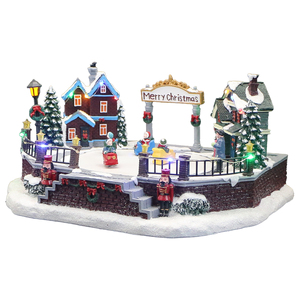 راتنج عيد الميلاد القرى الرسوم المتحركة ديكو الحيوان أدى ضوء متحرك ، توريد المصنع للزينة عطلة صناديق - Product Image 2