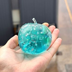 Wholesale Transparent Blue Apple Maltose Squeeze Toy Cool Ambiance Ball <b>Squishy</b> for Kids Adults Stress Relief Decompression Gift - Product Image 2