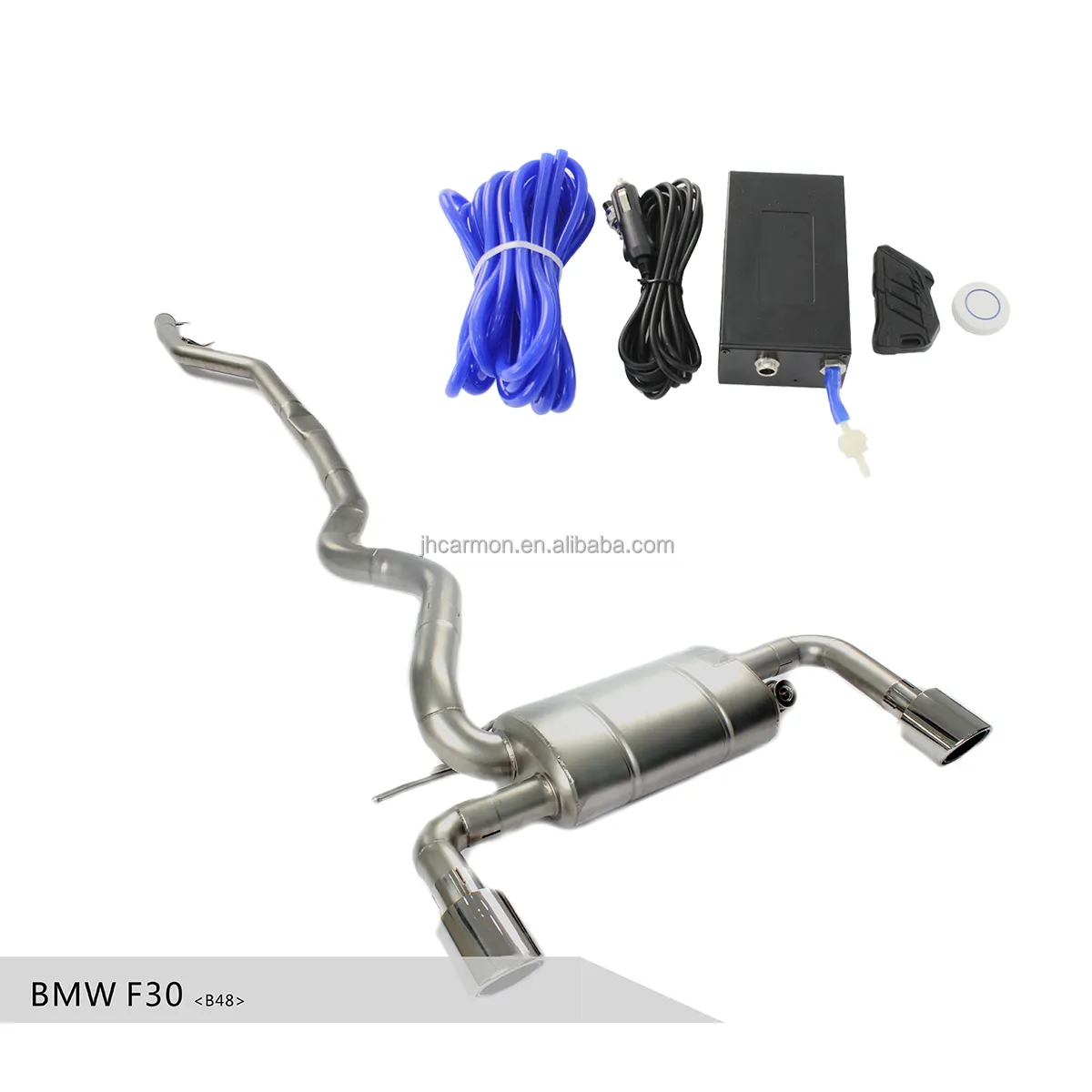 Sıcak satış Catback egzoz sistemi için BMW 3 serisi F B48 2.0T 2017-2019 304 paslanmaz çelik susturucu ile vakum vana kontrol