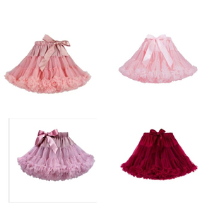Elegante Vestito Estivo con <span class=keywords><strong>Gonna</strong></span> Tutu per Bambine, Abito da Ballo in Tinta Unita con Minigonna in <span class=keywords><strong>Tulle</strong></span> - Product Image 1