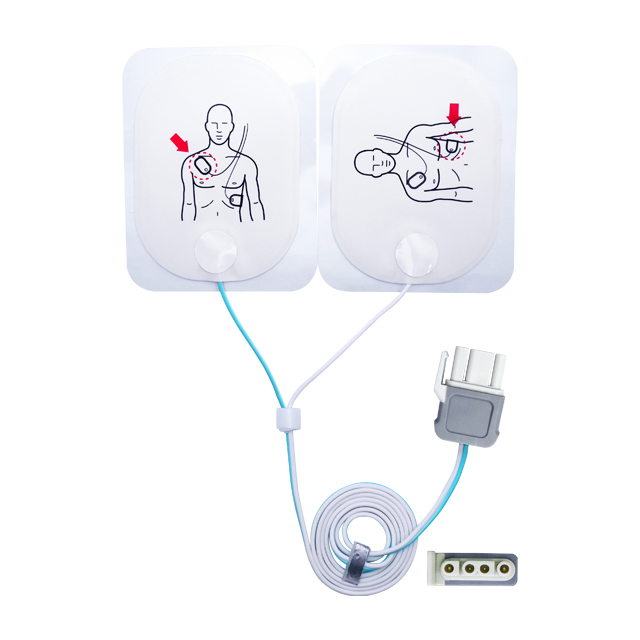 Medke AED Adult Electrodes Disposable Defibrillator Electrodes Pads, 1.2-meter, CE Certified Class II