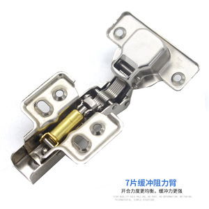 Charnière de meuble en acier inoxydable de 1,2 mm à fermeture amortie, charnière pleine surface pour porte d'armoire de cuisine avec coupelle de 35 mm de diamètre - Product Image 4