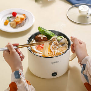 Casserole électrique multifonctionnelle antiadhésive avec couvercle en verre trempé et cuiseur vapeur, capacité de 1,2 <span class=keywords><strong>L</strong></span> pour usage domestique - Product Image 2