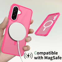 Étui de téléphone magnétique SAM A16/A17/A26 Silver Shield avec effet peau d'animal, résistant au jaunissement, protection robuste, aimant puissant