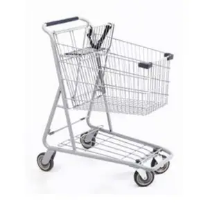 Wholesale Factory Price 80L Metal Grocery Cart American Style Shopping Trolley