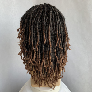 Peluca Corta Trenzada Afro <span class=keywords><strong>para</strong></span> Hombre Joven, Estilo Rastas, de Fibra Sintética, Transpirable, con Capas, Rizos Sintéticos, Resistente al Calor, de Ganchillo - Product Image 5