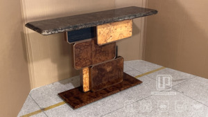 Luxury Marble <b>Console</b> <b>Table</b> Shaped Structure Entryway <b>Table</b> Italian Style Entrance Side Decor <b>Table</b> Set 068 Luxury Marble Consol - Product Image 2