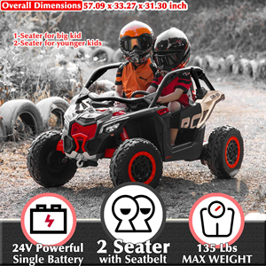 Voiture électrique pour enfants BRP Can Am Maverick Kids UTV 4x4, 24V, 2 places, voiture électrique en plastique, jouet à piles pour enfants de 2 à 13 ans - Product Image 2